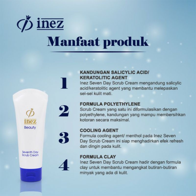 INEZ Seventh Day Scrub Cream / 7th Scrub Wajah