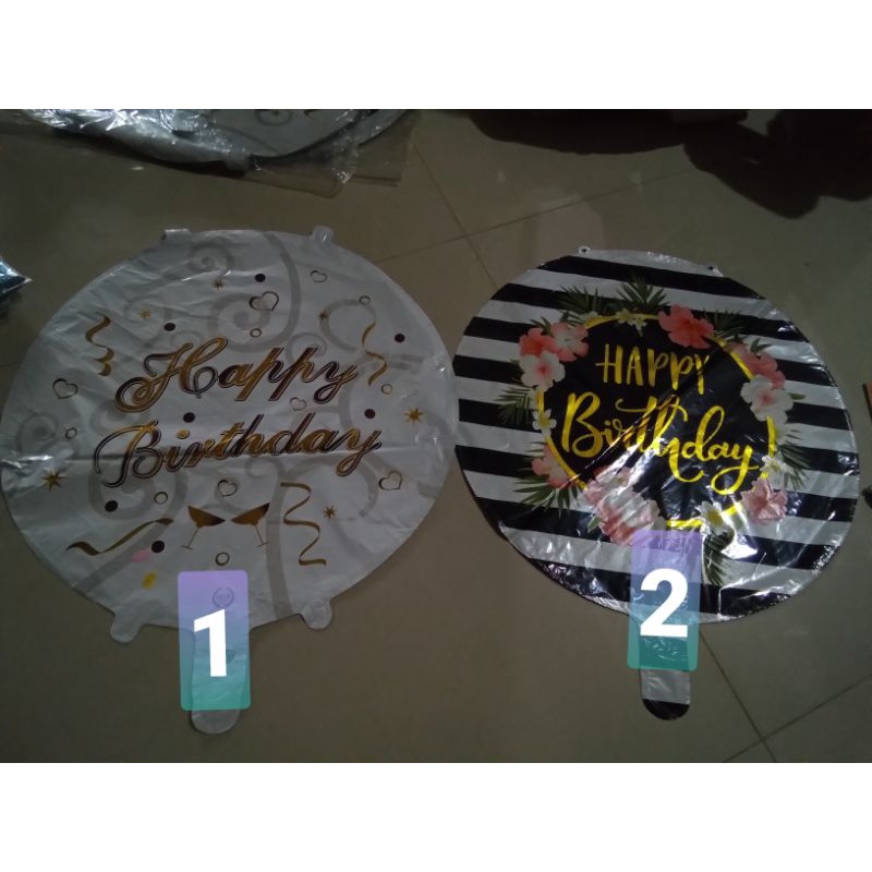 Balon Foil Bulat Happy Birthday New