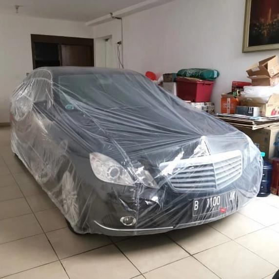 Cover/sarung/selimut/ Mobil Transparan/Disposable Plastic Cover - bening, S