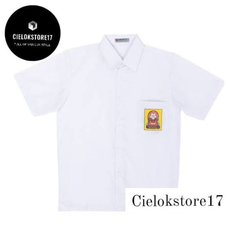 Baju Seragam Putih SMP Lengan Pendek | Termurah | Seragam Putih SMP