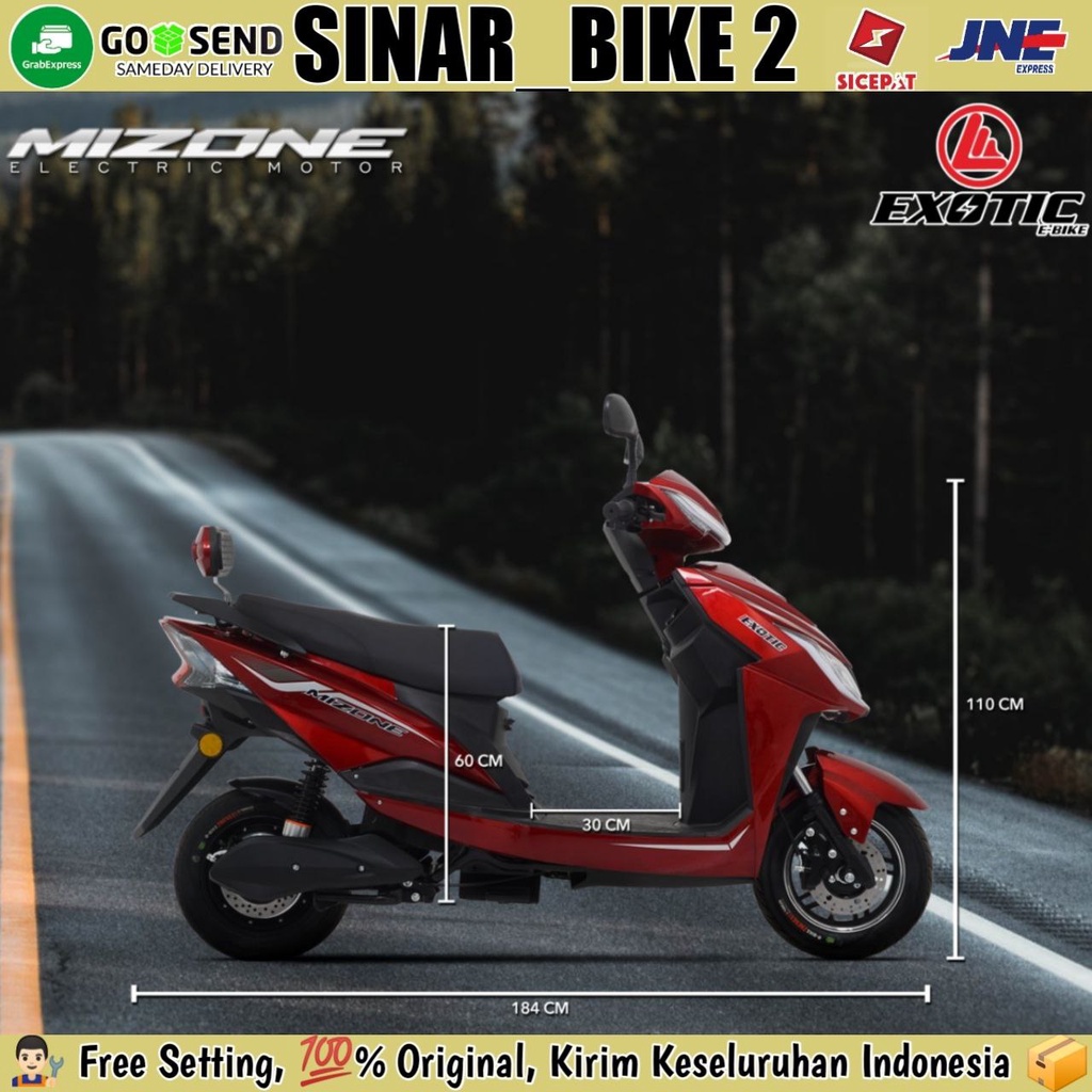 Sepeda Motor Listrik EXOTIC MIZONE Electric E Bike 1000 Watt