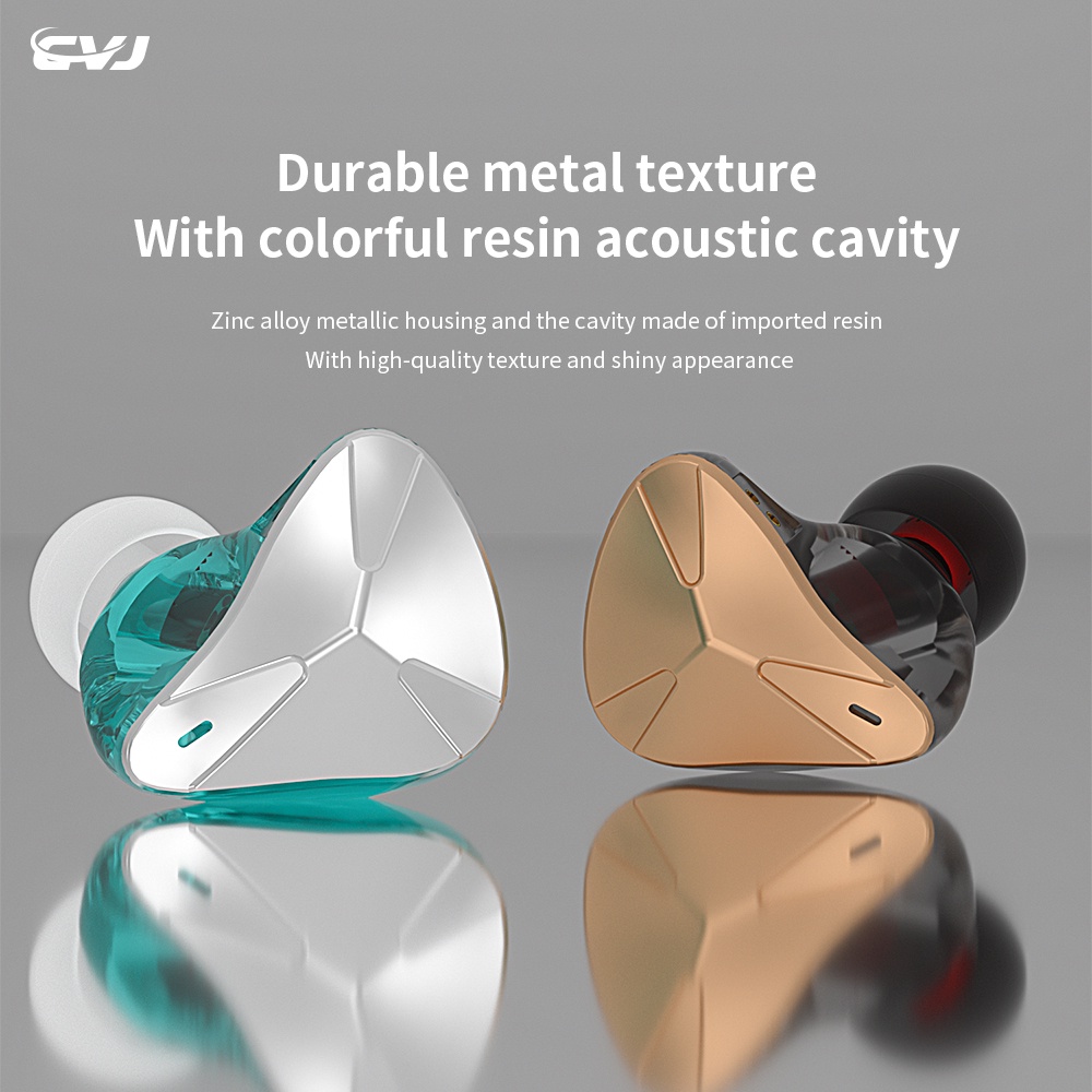 Cvj Earphone In Ear HIFI Dinamis Bahan Logam Dengan Fitur Noise Canceling Untuk DJ