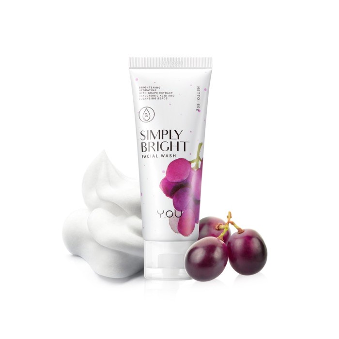 YOU Basic Skin Care Simply Bright Facial Wash-Grape + Hyaluronic Acid TARABABYSTORE