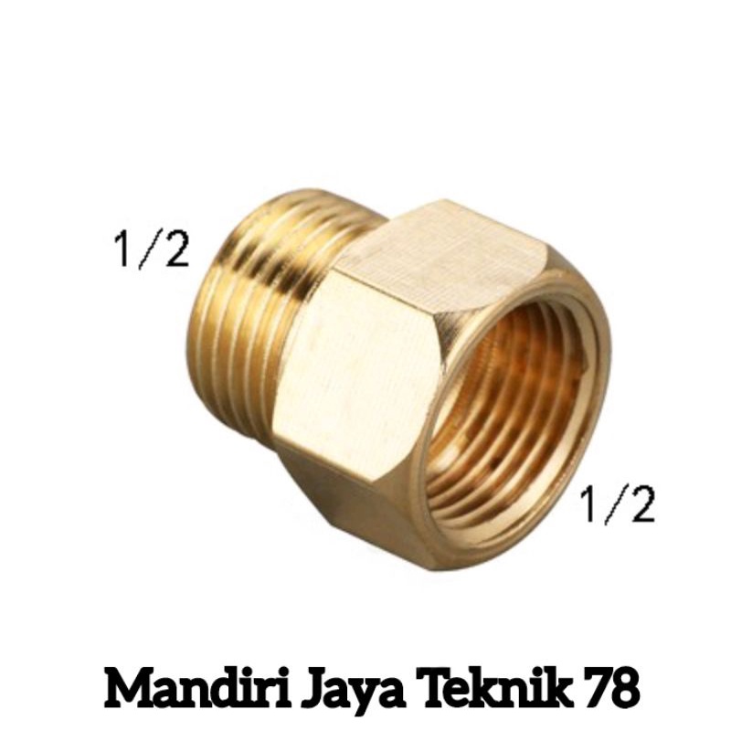 Nepel sock drat dalam 1/2 x drat luar 1/2