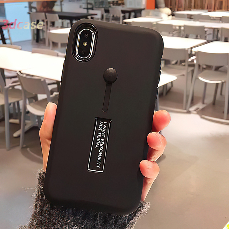 Iphone 6 6S 7 8 Plus Iphone 11 7Plus 8Plus 6Plus 6SPlus X XS SE 2020 Simple Black Phone Hard Case