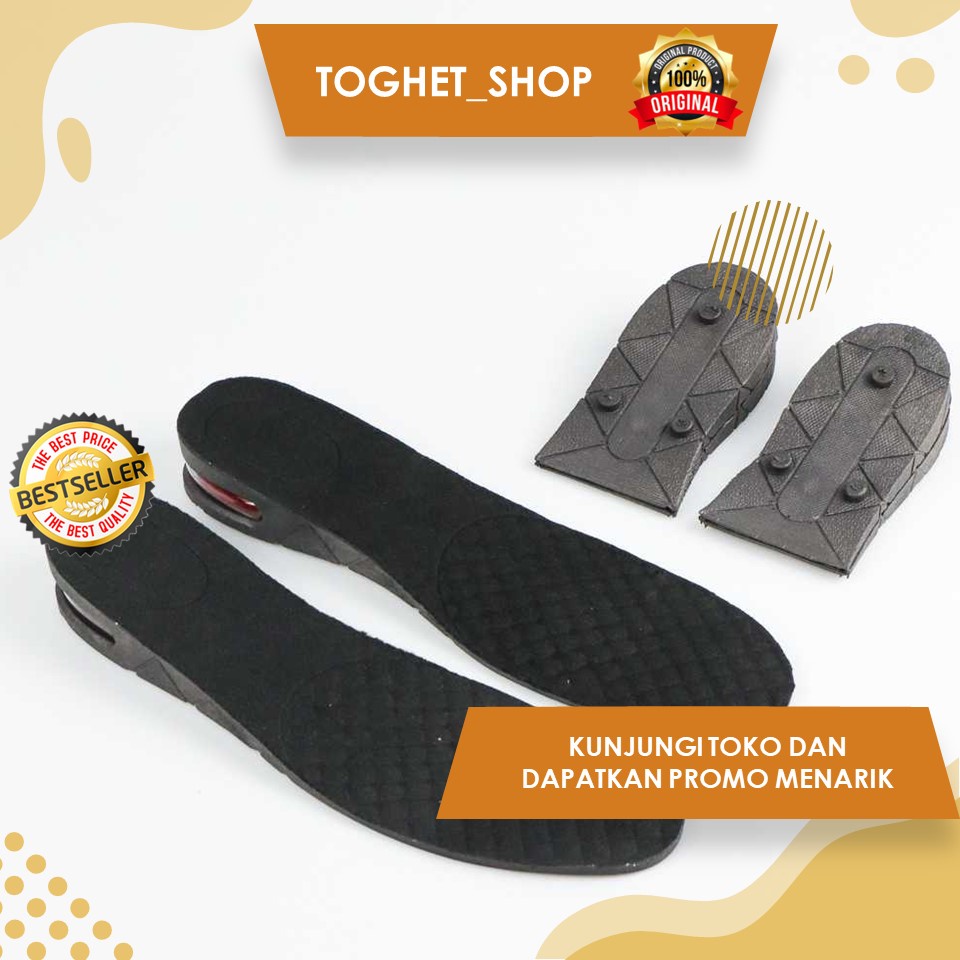 Sol Sepatu Dengan Sistem Aliran Udara Sol Sepatu Peninggi Badan Pria Wanita Sol Sepatu Elastis