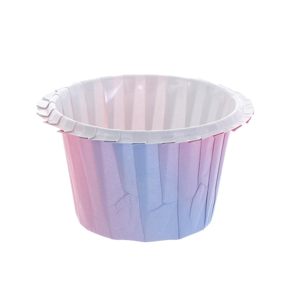 Solighter 50pcs / Set Cetakan Cupcake / Muffin Bahan Plastik Untuk Perlengkapan Dapur