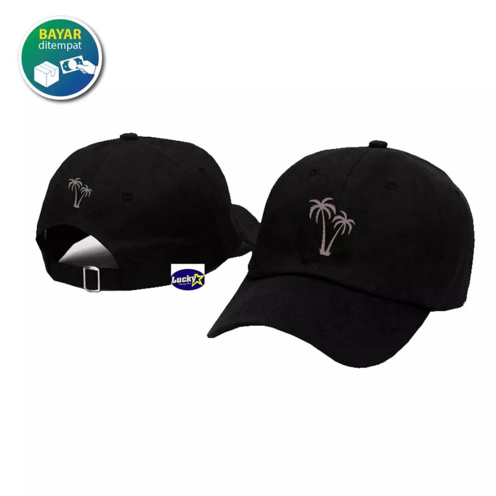 Topi Baseball Distro Original Improt premium/Topi BasebalPohon Kelapa Pantai/Topi Pria/Wanita Dewasa