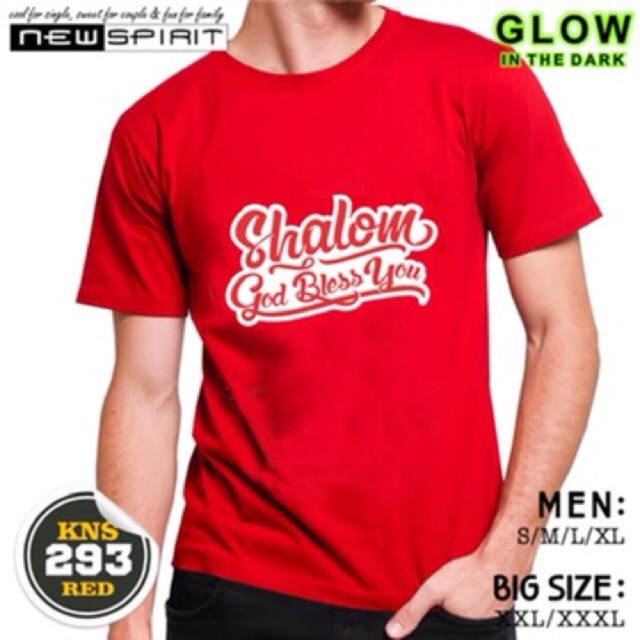 NEW SPIRIT Glow In The Dark Promo Kaos Rohani Murah Shalom NEW SPIRIT Glow In The Dark Promo Kaos Rohani Murah Shalom