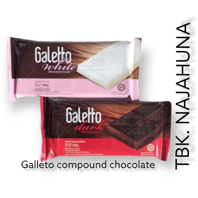 

GALETTO WHITE BAKING COMPOUND CHOCOLATE 250gram / galetto coklat / galleto coklat batang / galetto coklat COKLAT PUTIH / CHOCOLATE PUTIH / galetto putih / galetto compound / COMPOUND CHOCOLATE / COKELAT PUTIH