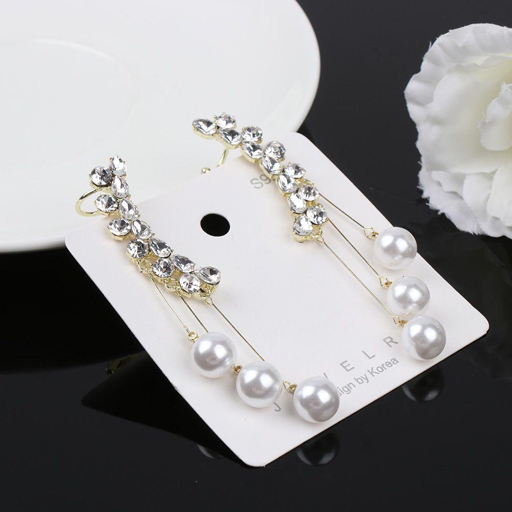 Top Jumbai Anting Mutiara Anting Elegan Hadiah Gadis Wanita Perhiasan Aksesoris Pesta