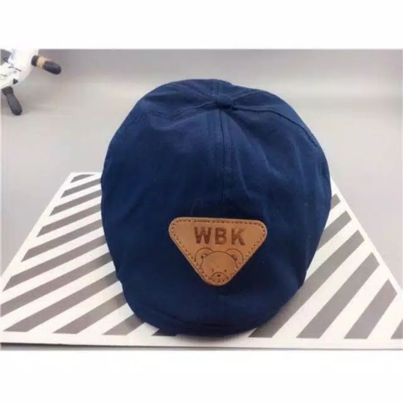 Topi Beret WBK Retro Anak bayi baby hat cap import-Navy