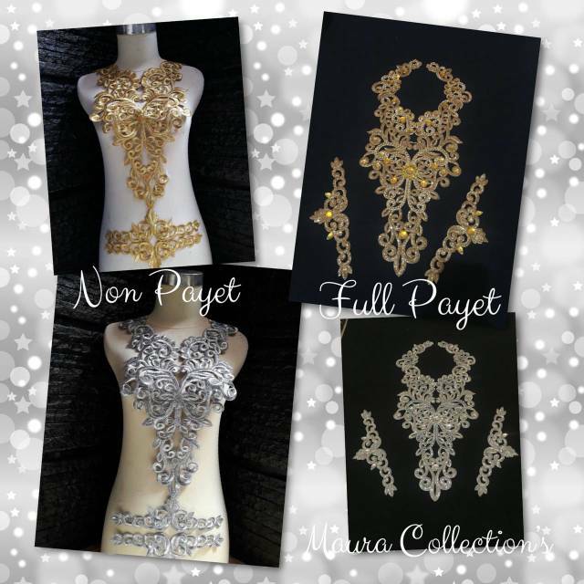 Renda Bordir Gold & Silver Payet