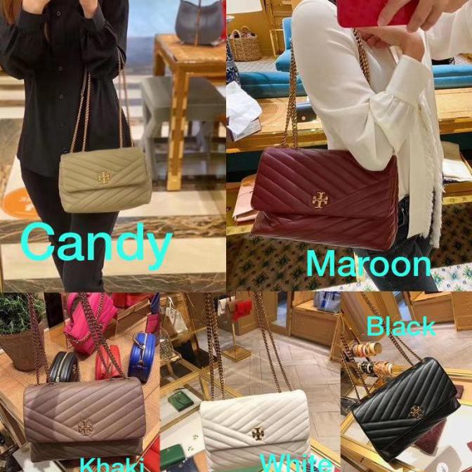 Tas Slempang Wanita Tory Burch Kira Kwalitas Premium - Hitam Djamenashop