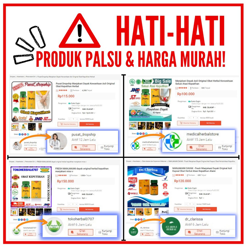 MANJAKANI DAYAK Obat Herbal Atasi Keputihan, Bau & Gatal Miss V / Kewanitaan Rapet Wangi Keset BPOM-1