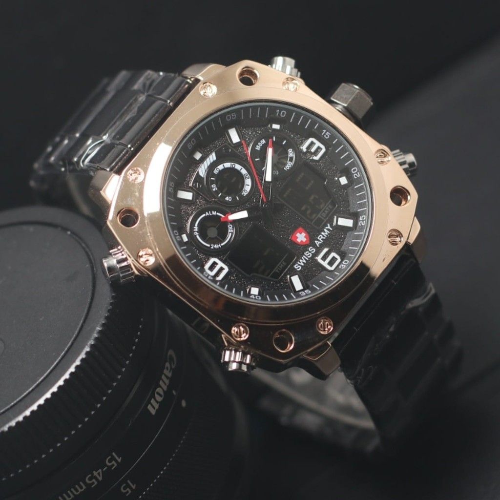 JAM TANGAN PRIA / JAM TANGAN COWOK SA NEW MODEL KOTAK DUAL TIME COOL COD