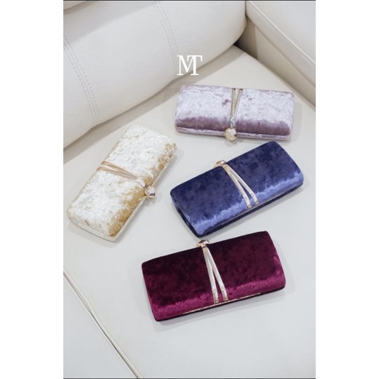 JELINE Sherly tas pesta evening bag party clutch lavender dusty pink lilac maroon emas gold