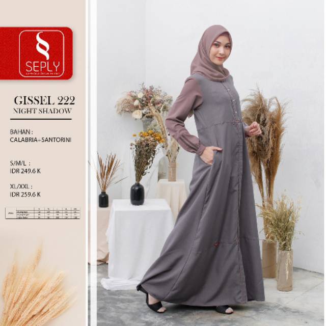 SARIMBIT TERBARU SEPLY || Gamis Seply Gissel 222 || EKSIS 101 night shadow