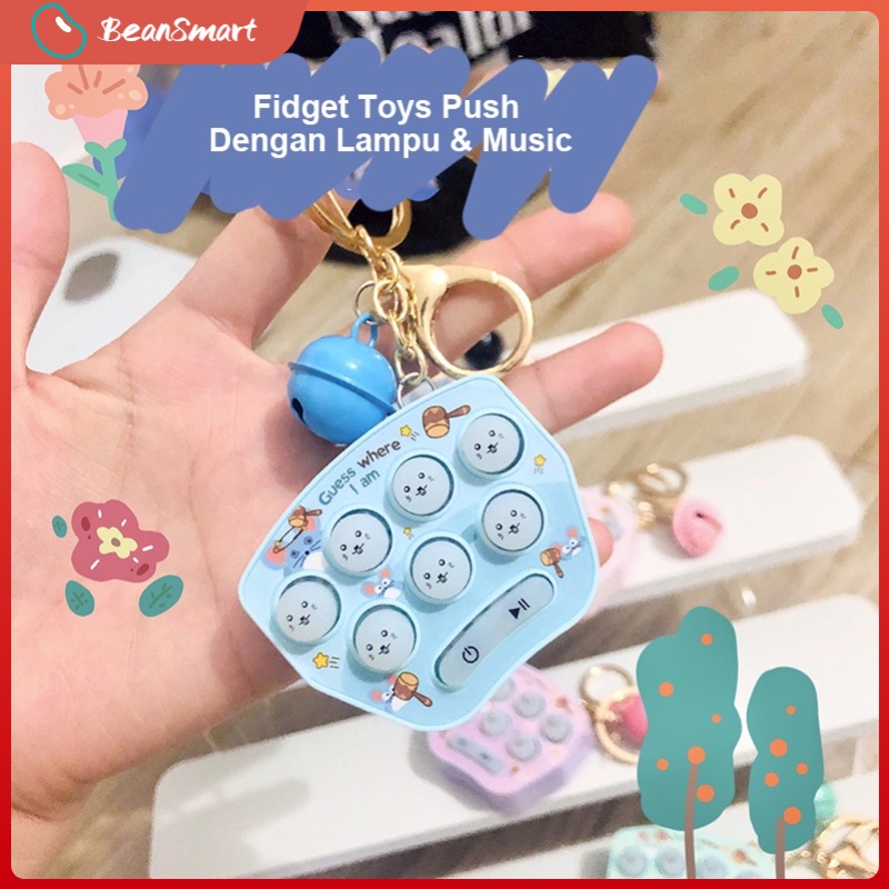 Fidget Toys Push Hamster Game Mainan Shiatsu Dengan Lampu &amp; Music