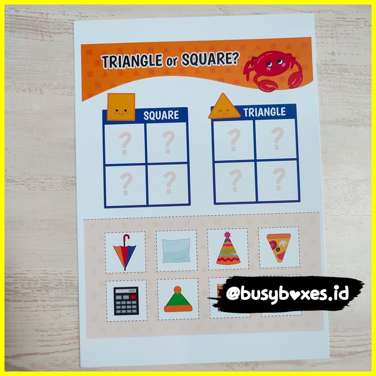 [busyboxes.id] Mainan Edukasi Aktivitas Menggunting dan Menempel TK / Worksheet Gunting Tempel