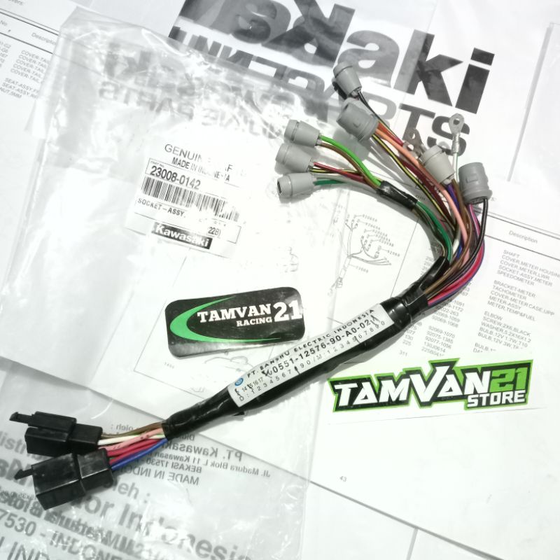 KABEL SOKET LAMPU SPEEDOMETER NINJA RR NEW 23008-0142