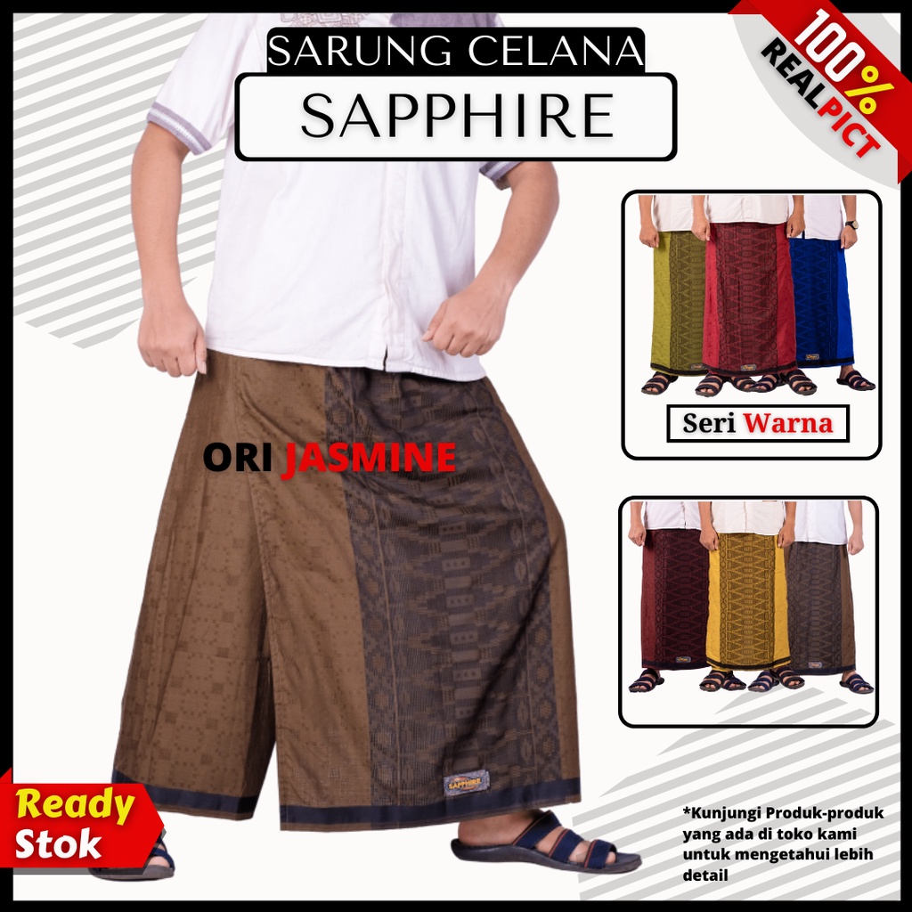 Sarung celana dewasa muslim jumbo sapphire polos pria murahhh