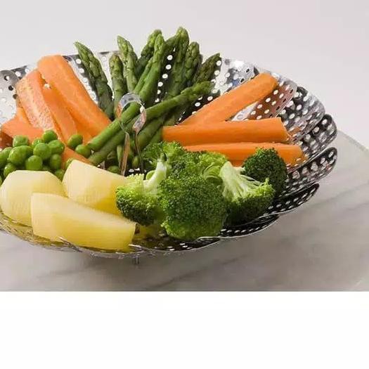 ➬ VK Alat kukus stainless steamer flexible kukusan bunga tirisan buah ➧
