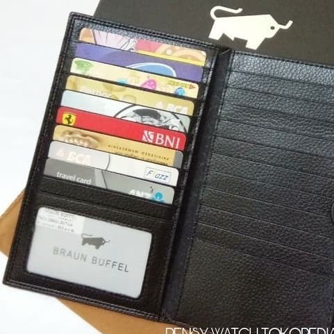 

Dompet Kulit Kartu Card Holder Braun Buffel Embos High Quality 049