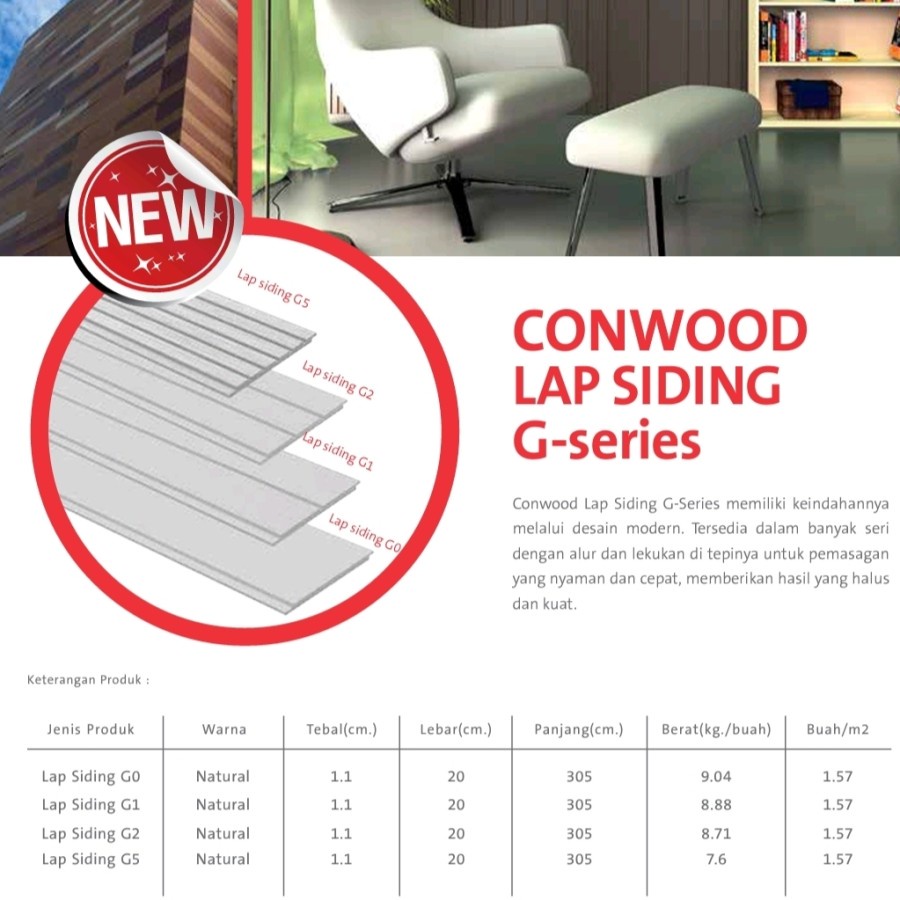 Conwood wall Lap Siding G Series - Siding G5