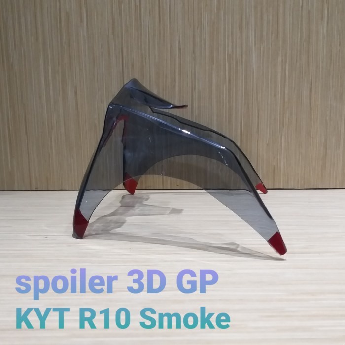 spoiler KYT R10 3D GP warna SMOKE