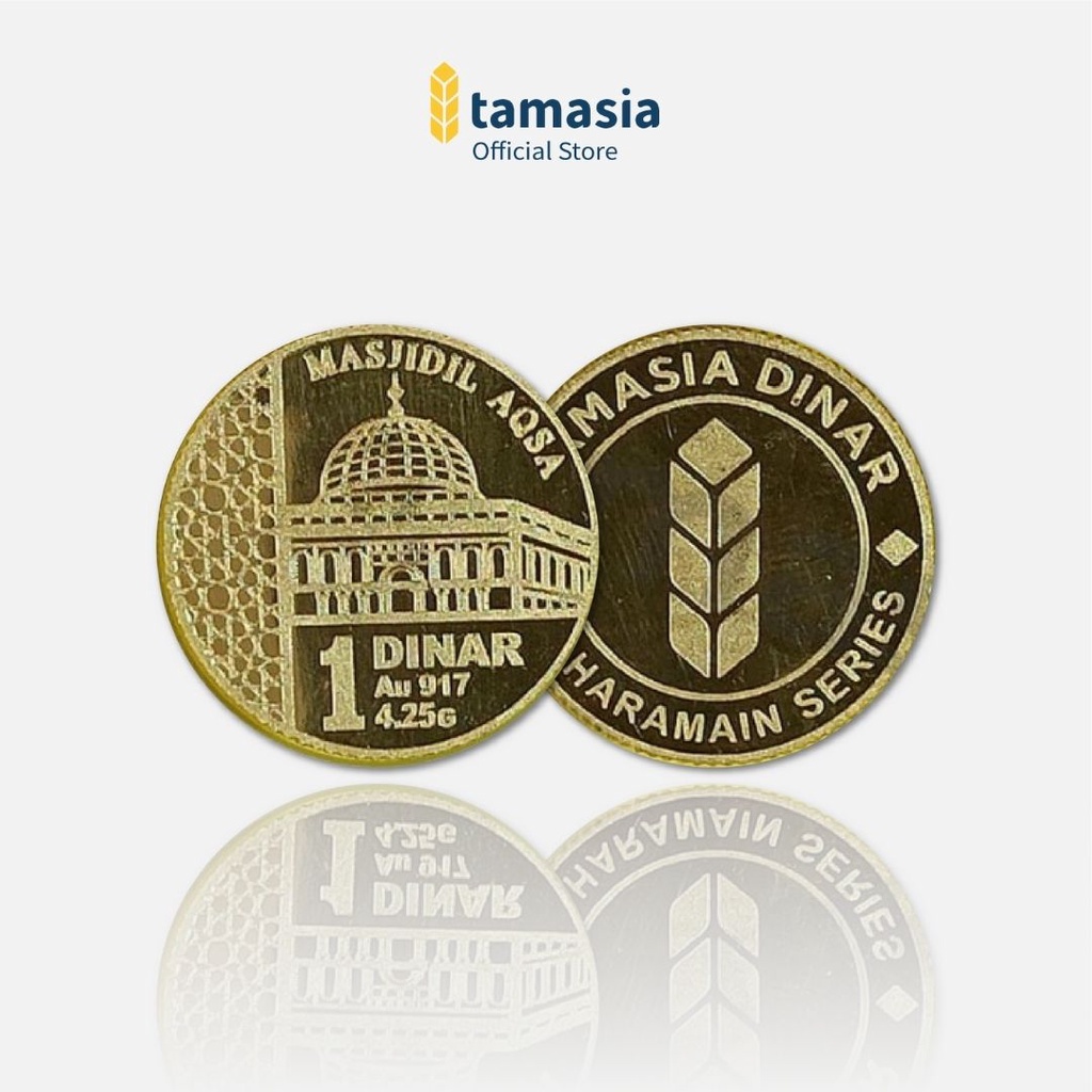 Koin 1 Dinar Emas - Dinar Tamasia  Masjidil Aqsa 4,25 gram -  Investasi Mahar Nikah
