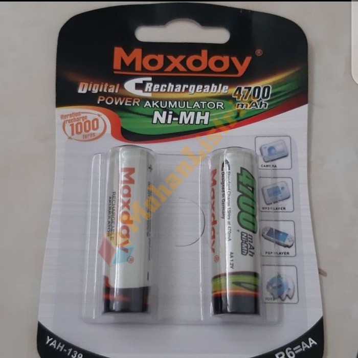 Baterai / Baterry / Batre MAXDAY Recharge AA/A2 Per Set