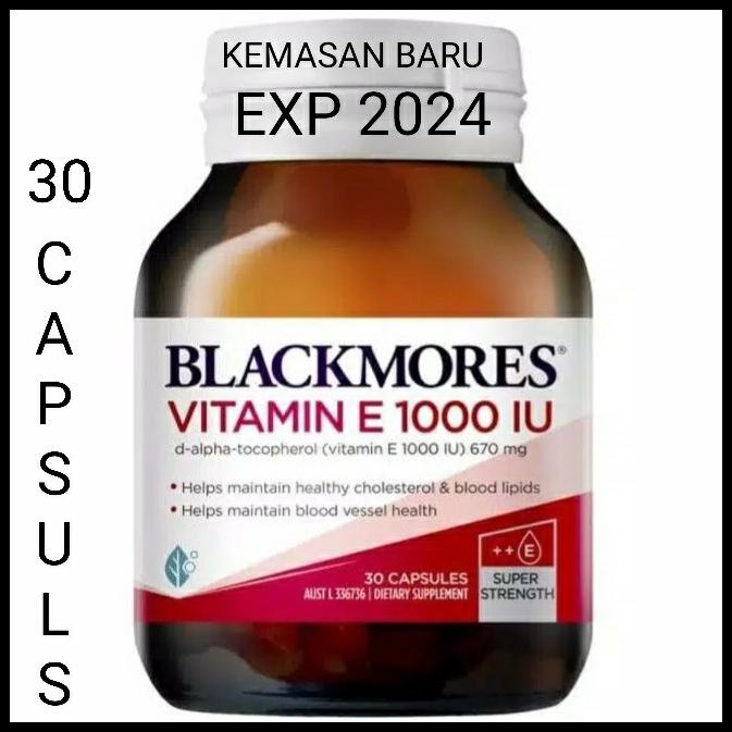 Vitamin E 1000Iu Blackmores Natural E 1000 Iu 30 Capsul