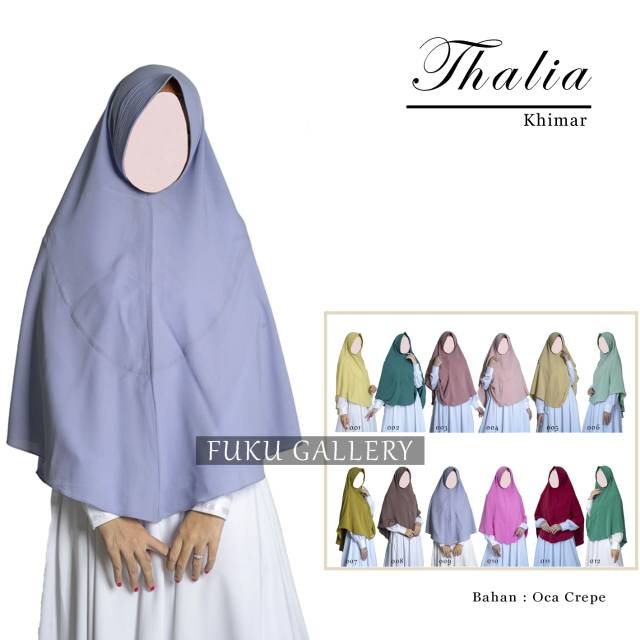Thalia khimar hijab stylish kekinian warna kalem khimar jumbo outfit kuliah kerja syari