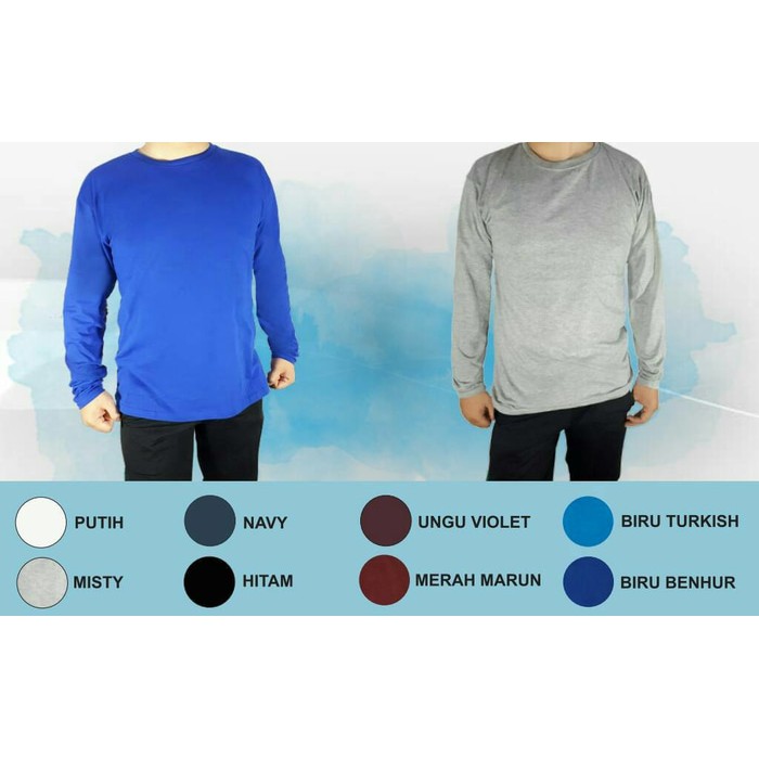 KAOS POLOS COTTON COMBED 30S LENGAN PANJANG