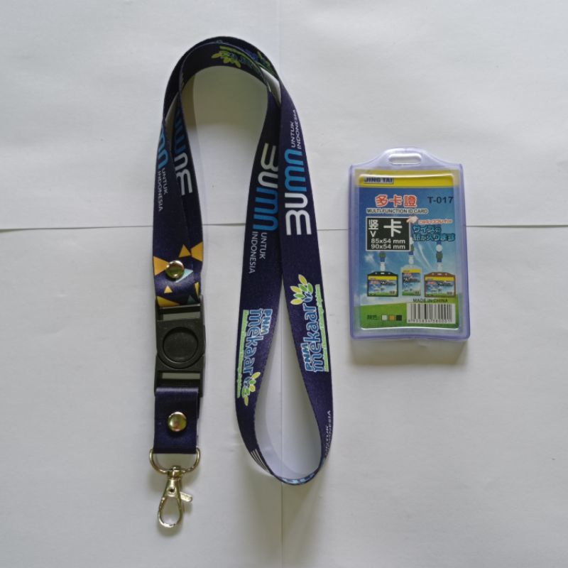 tali bumn pnm mekaar satuan printing lanyard id card idcard