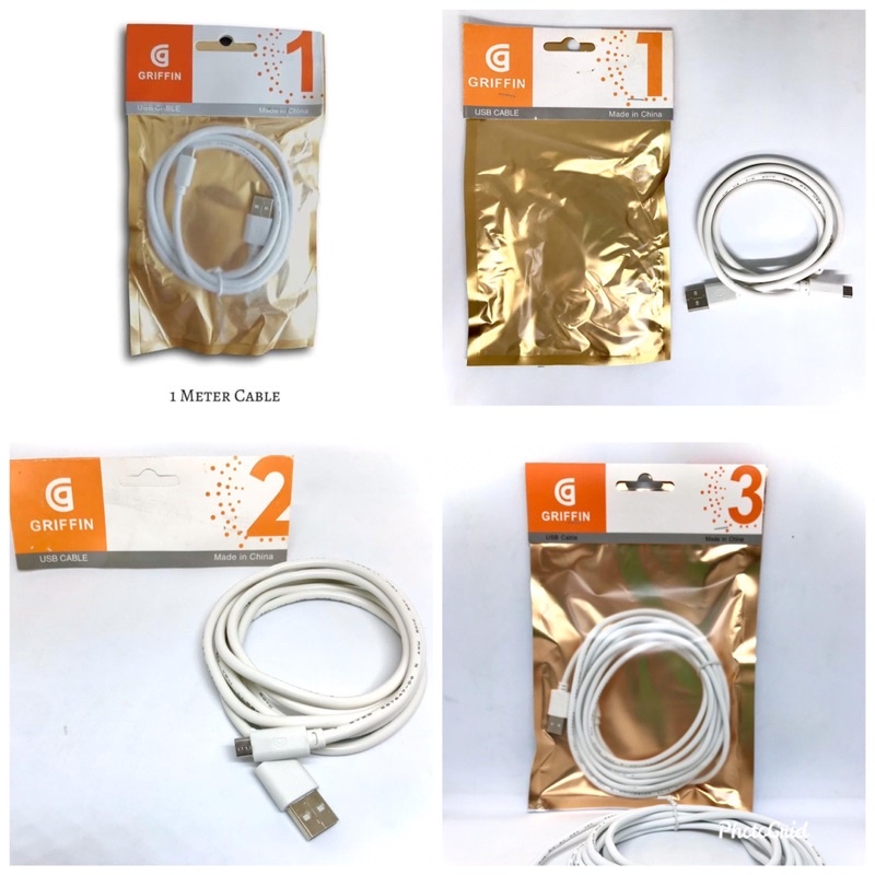 PROMO KABEL DATA GRIFFIN ORIGINAL MICRO 100CM 200CM 300CM HIGHSPEED CHARGING