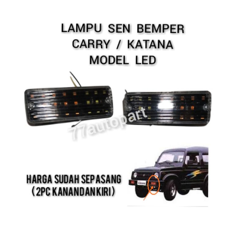 Lampu sen bemper carry katana model led