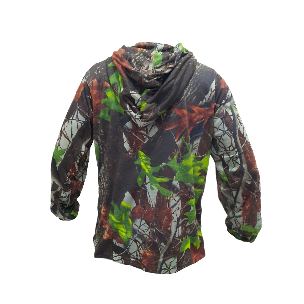 Kaos Loreng Outdoor Panjang Hoodie Camo/Perbakin