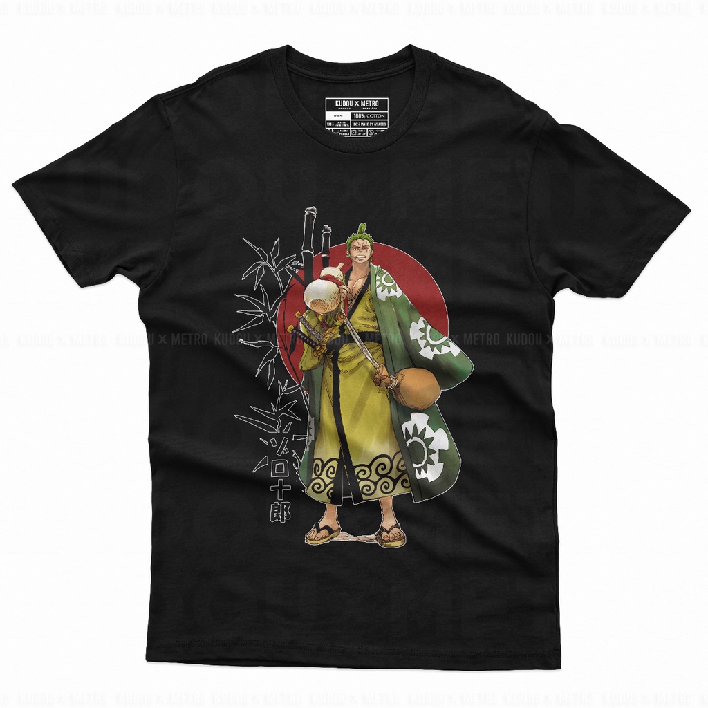 Tshirt Roronoa Zoro Wano Pirates Anime Manga One Piece Unisex