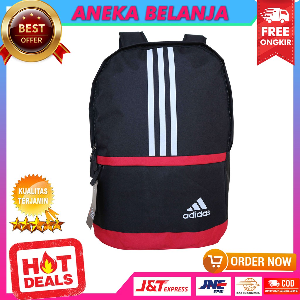 New Arrival Tas Gendong Casual Khusus Cowok Model Adidas Distro Merah Tas Sekolah Fashionable Trendy