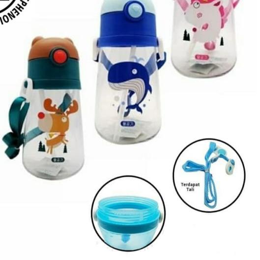 ✾ Botol Minum Anak Tritan Cartoon / Drinking Botol TRITAN Cartoon - Pink Unicorn ☉