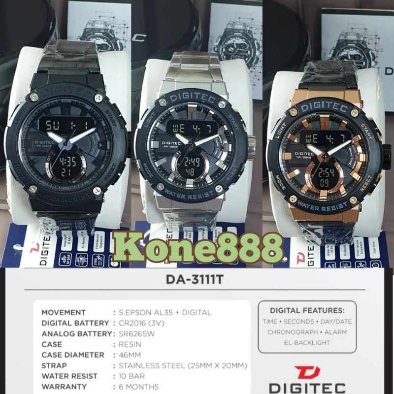 JAM TANGAN DIGITEC DA 3111 T 100% Original