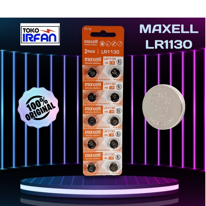 Baterai MAXELL LR1130 AG10 189 390 LR1131 Original