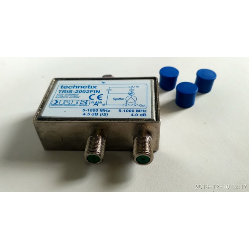 Splitter CATV 2W-Way Technetix 5-1000 MHz (Packing Plastik)