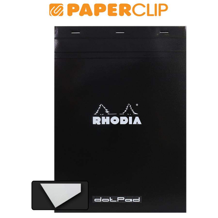 

NOTEPAD RHODIA N18 HEAD STAPLED BLACK A4 DOT GRID 18559C