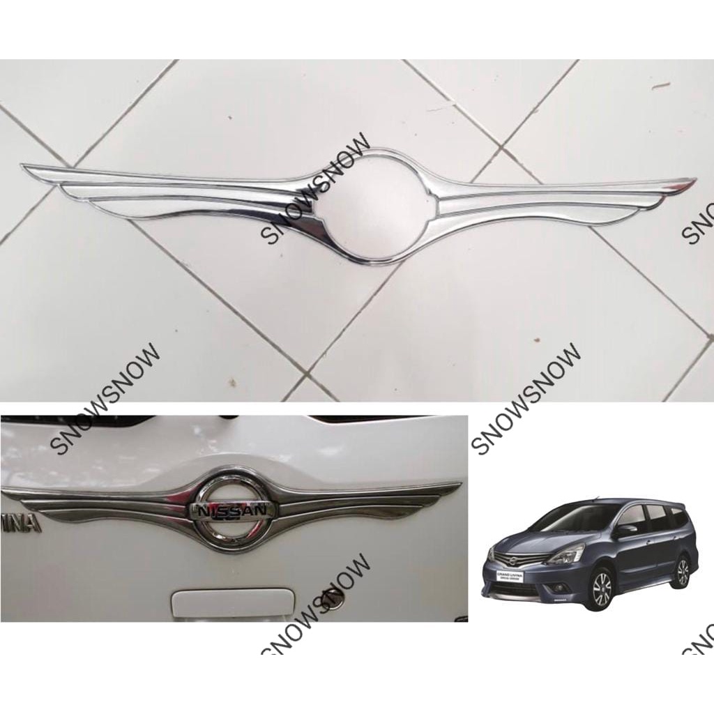 Trunk Lid Grand Livina 2007 2015 List Bagasi Chrome