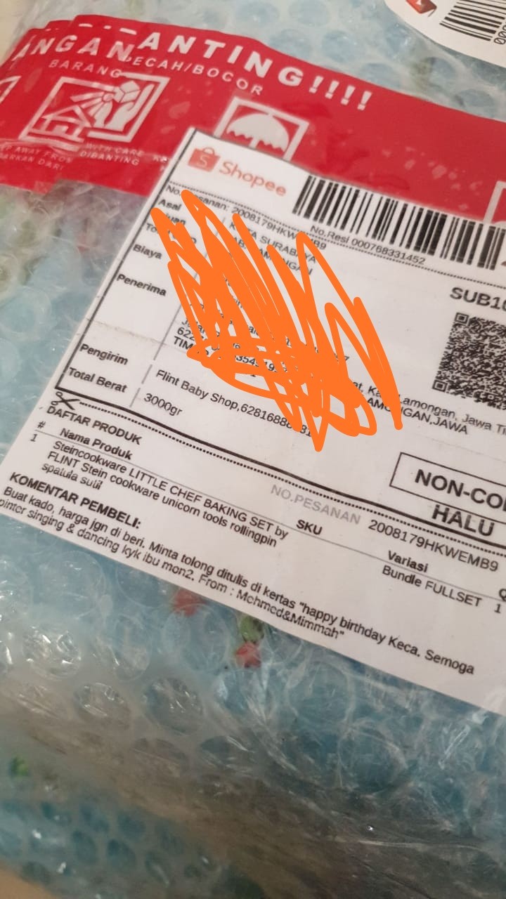 Steincookware Little Chef Baking Set<br />by Flint Stein Cookware Unicorn Tools Rollingpin Spatula Sutil