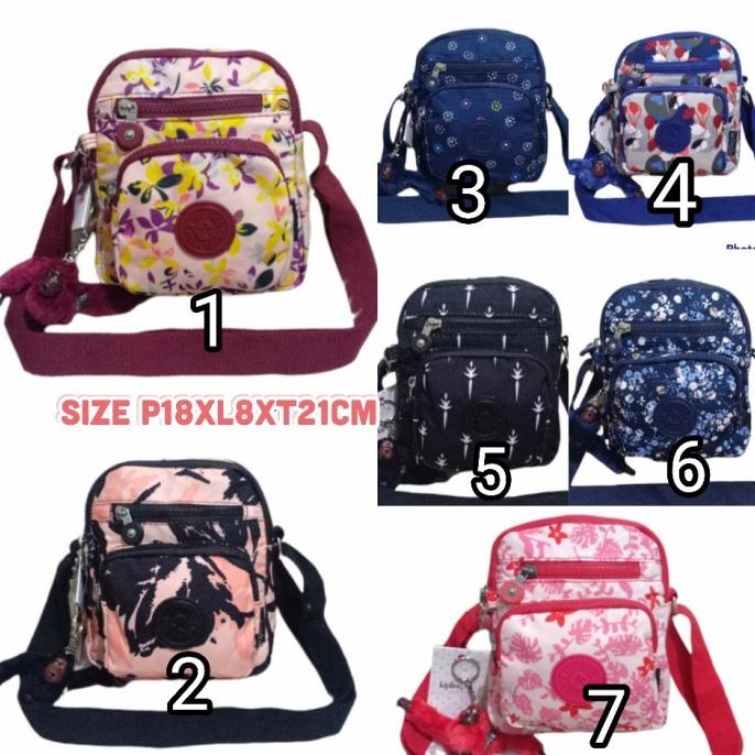 KP822 Tas Selempang Import Kipling ORI Motif 4Ruang