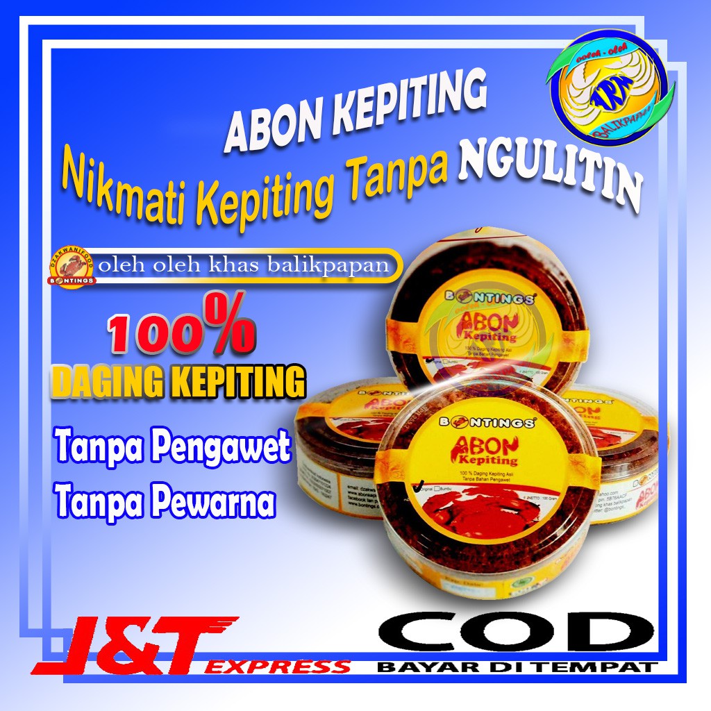 

Abon bumbu Kepiting penyedap makanan siap saji olahan seafood sehat berprotein praktis halal